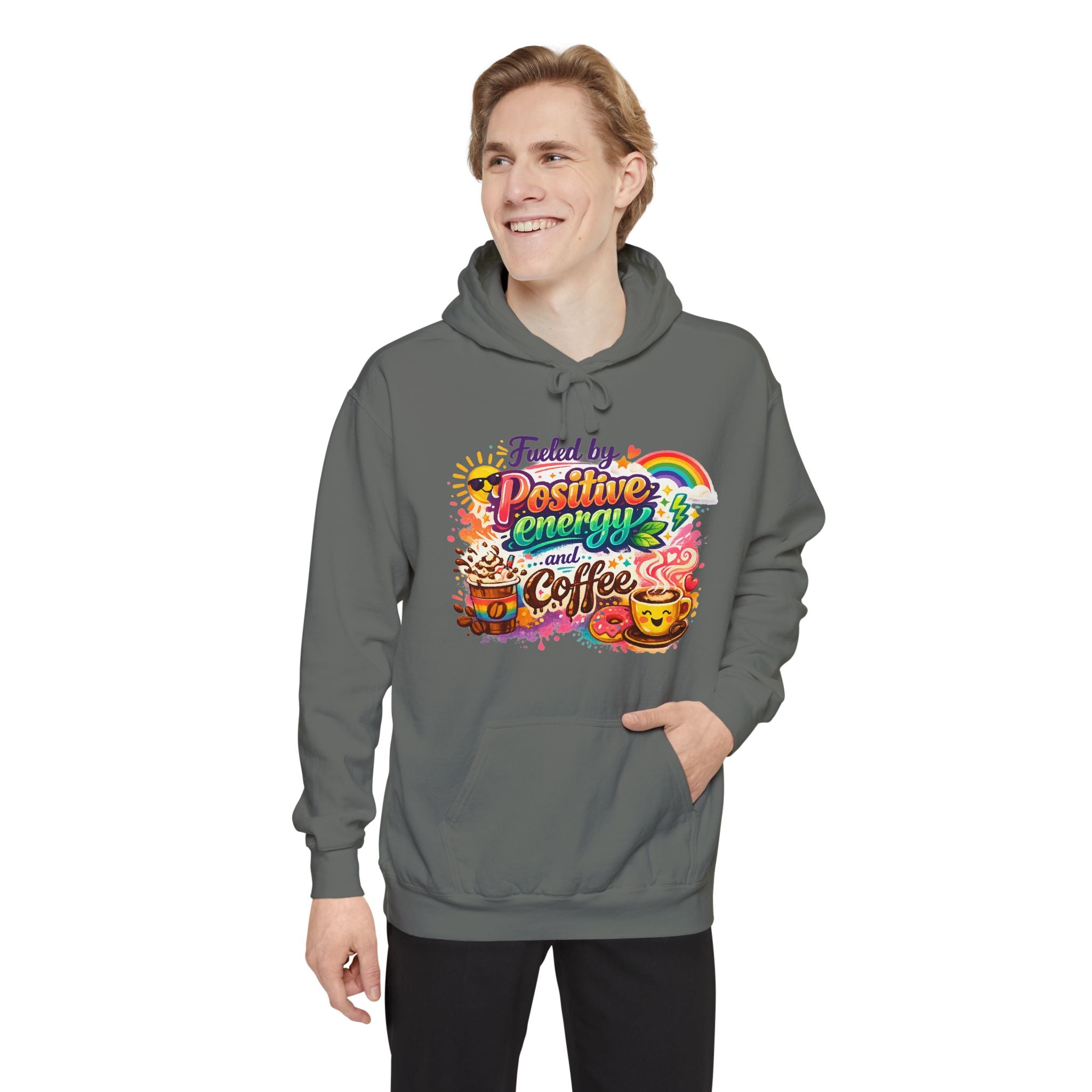 Fueled by Coffee (And Spite) | Garment-Dyed Hoodie — AttitudeShirts