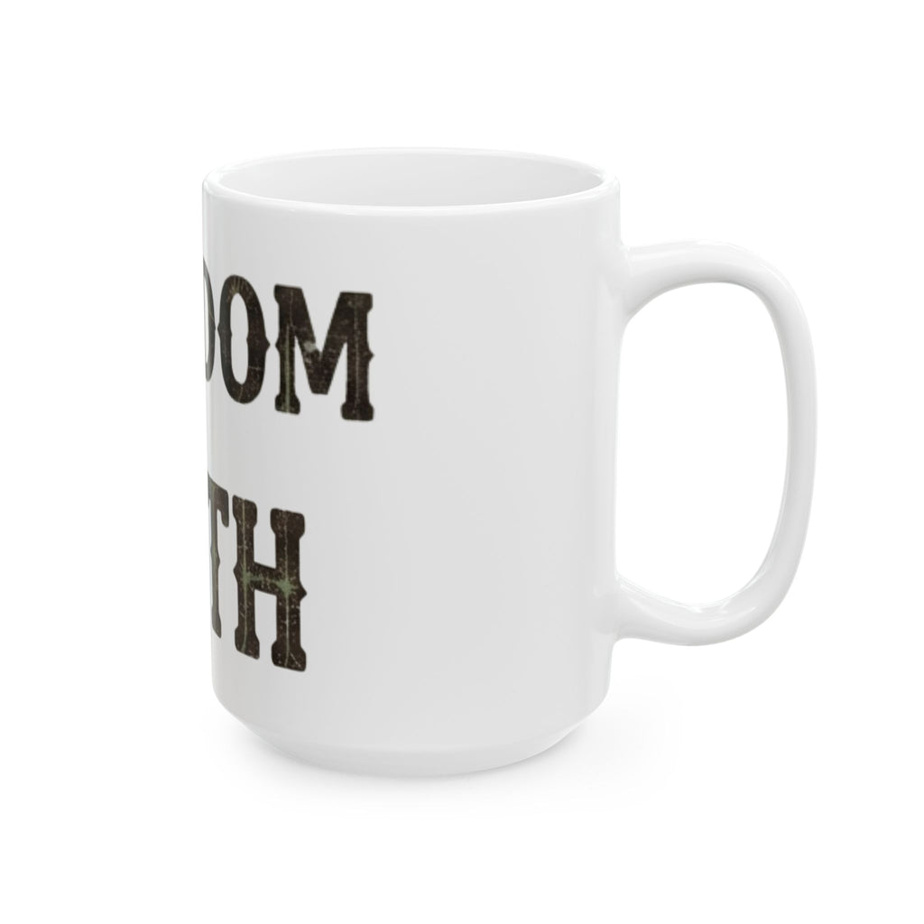 "Religious Freedom" White Ceramic Mug — Graphic