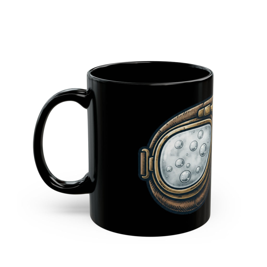 "Foggy Goggle Brewing" Black Ceramic Mug — Graphic