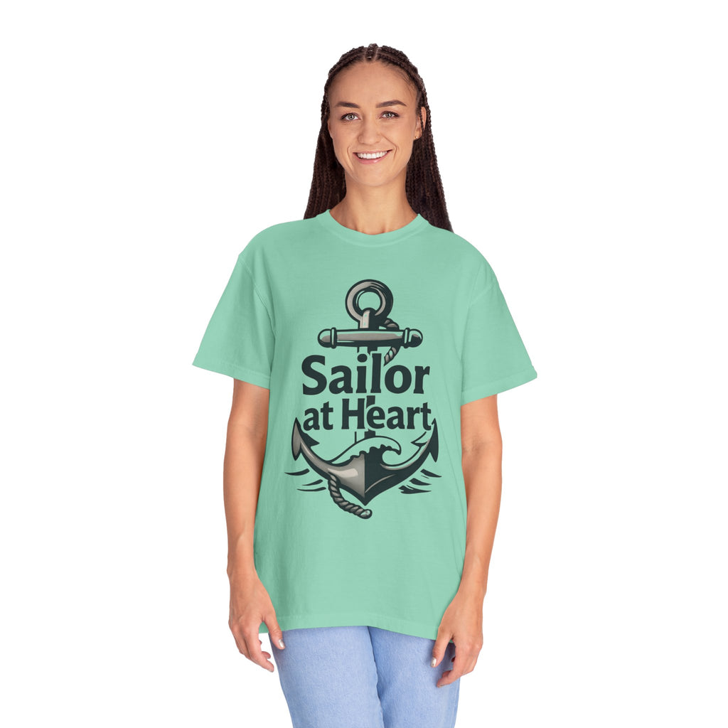 "Sailor at Heart-2" Unisex Garment-Dyed T-shirt