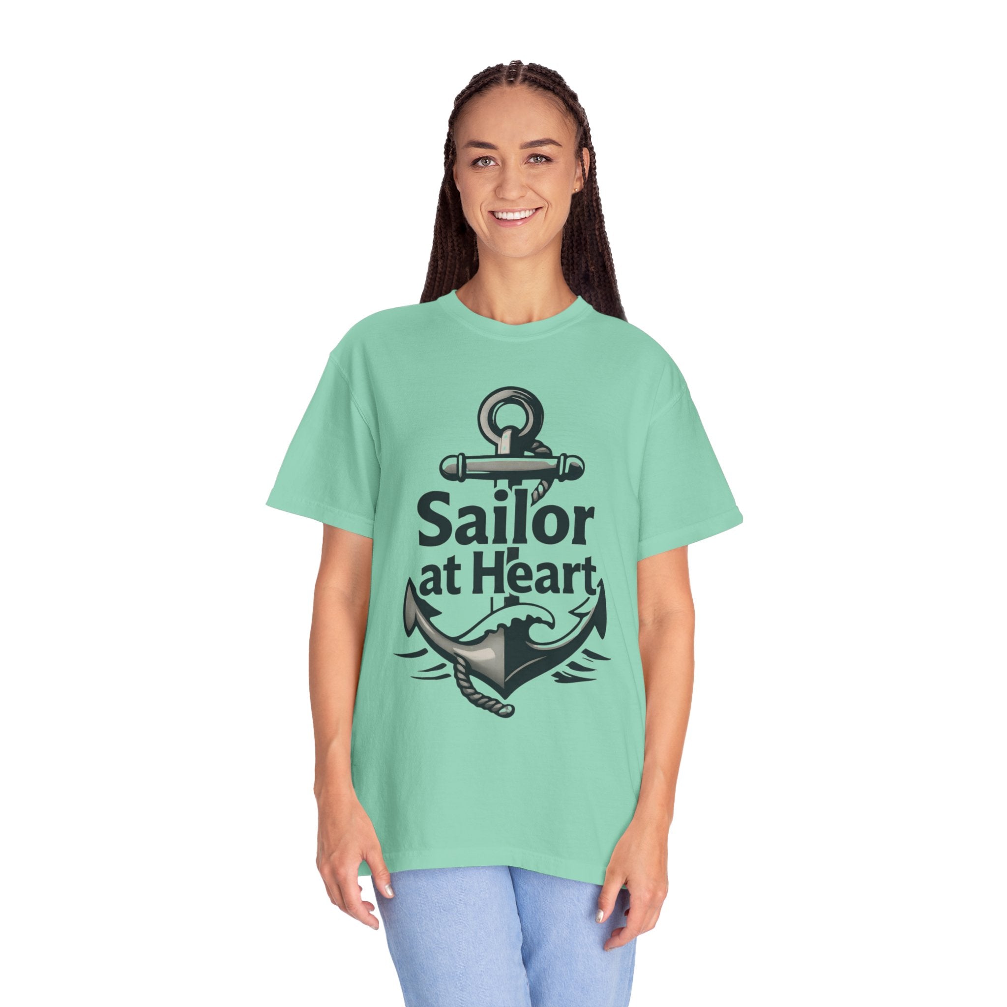 "Sailor at Heart-2" Unisex Garment-Dyed T-shirt