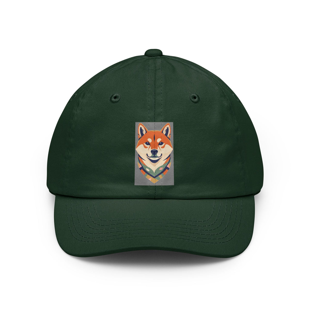 Color: Forest Green | Shiba Squad Dad Hat — Graphic