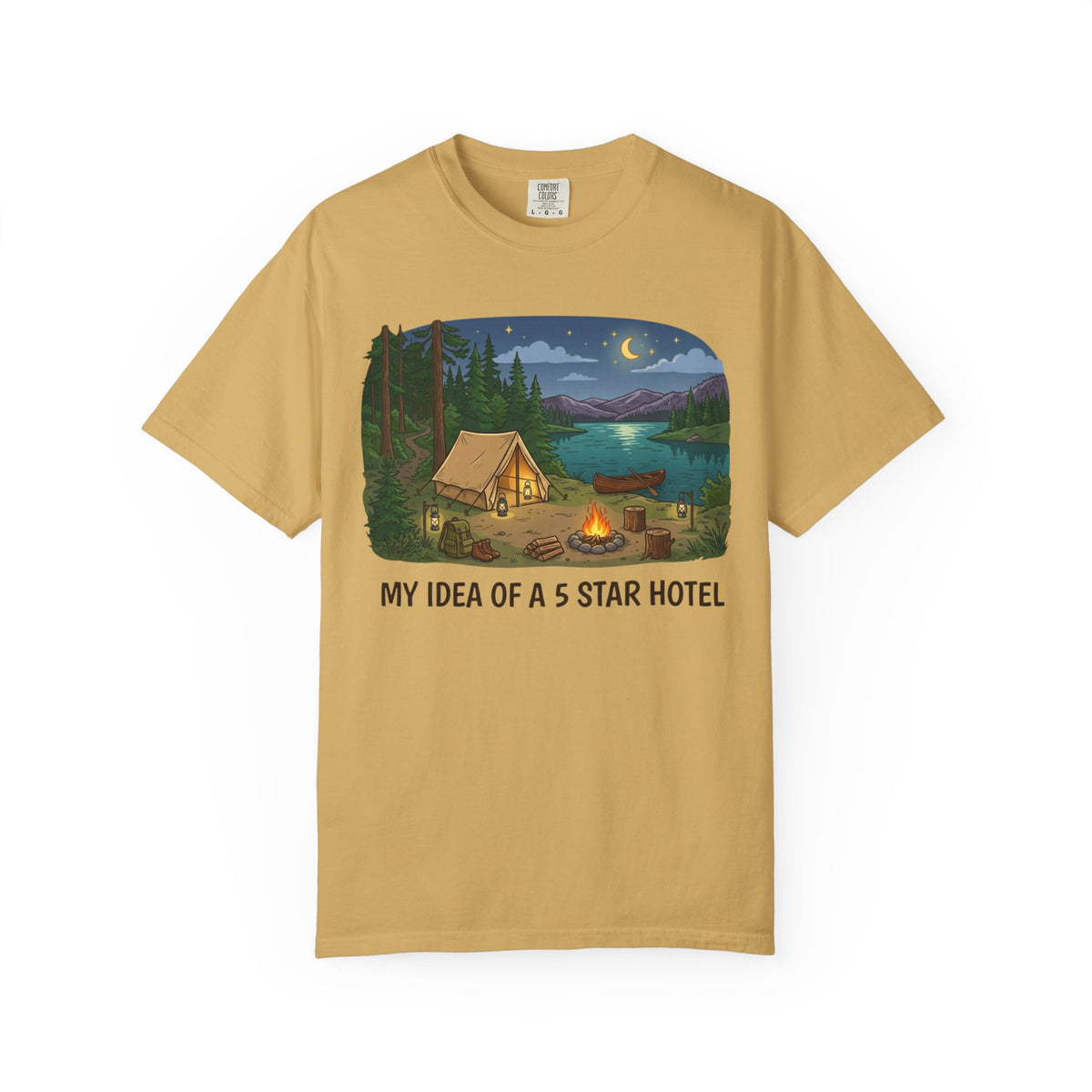 Color: Mustard | Five Star Hotel Unisex Garment-Dyed Tee