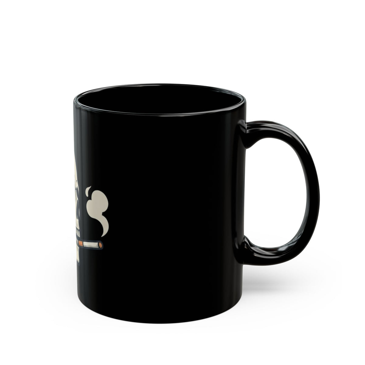 "Dead Inside Shit Outside" Black Ceramic Mug — Graphic