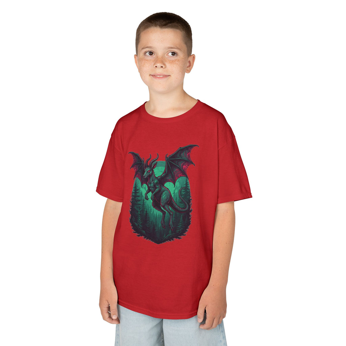 Color: Red | The Jersey Devil (New Jersey, USA) Kids Tee