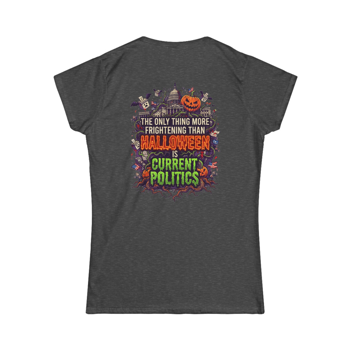 Color: Dark Heather | Current Politics Women's Tee