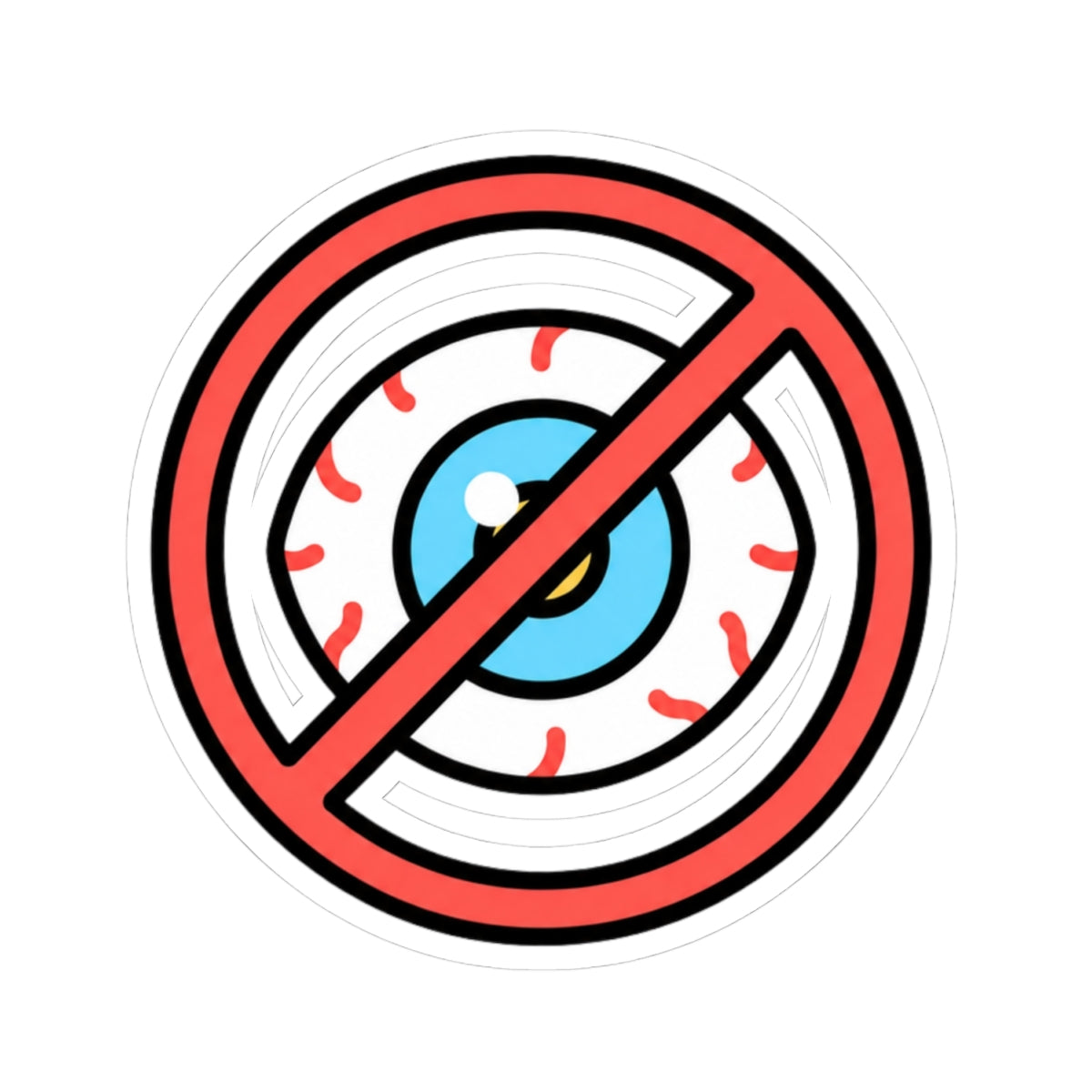 "Eye Contact Policy" Sticker