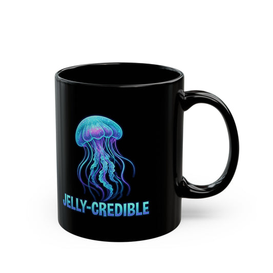 "Jelly Credible" Black Ceramic Mug