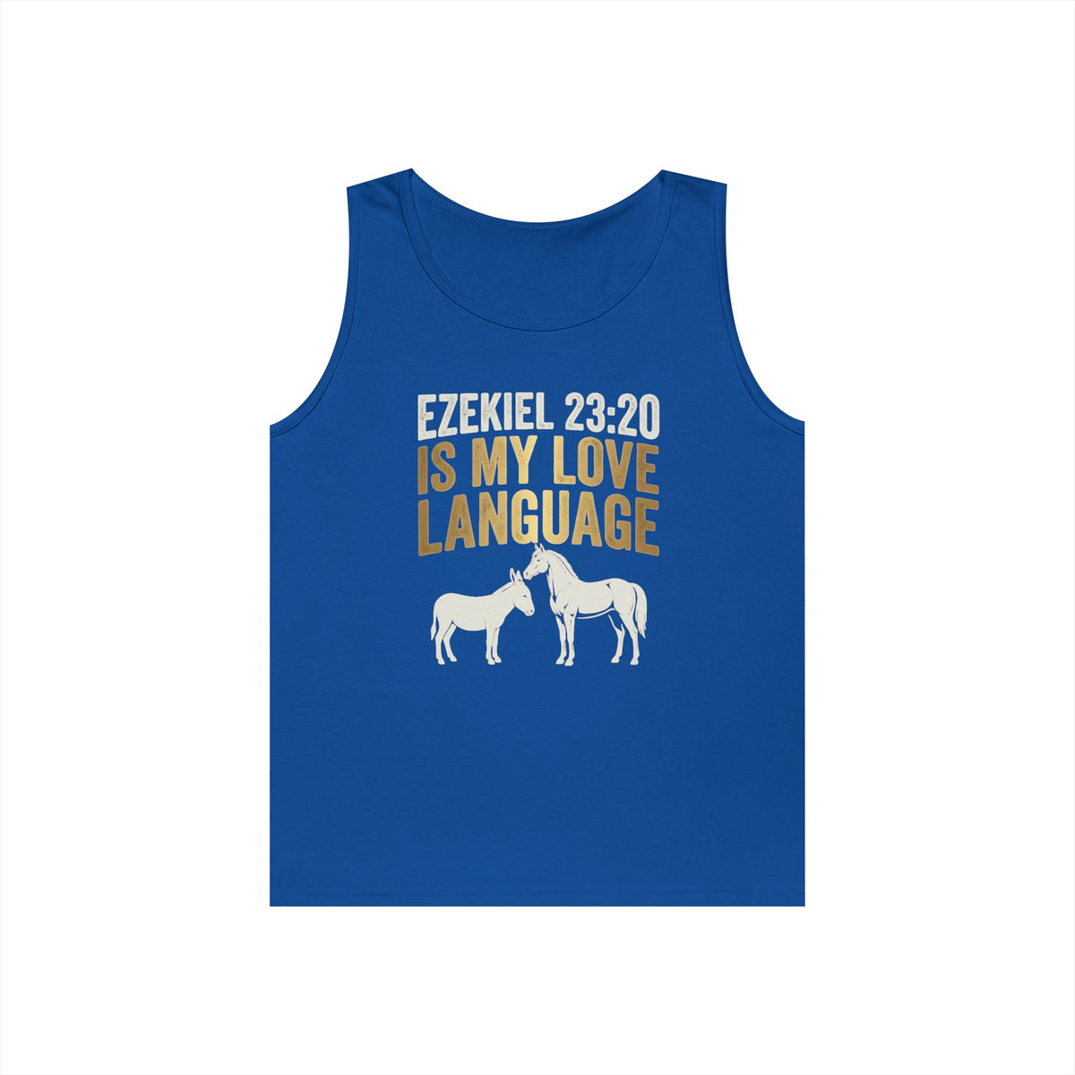 Color: Royal | Good Book Series Ezekiel 23 20 Love Language Tank Top