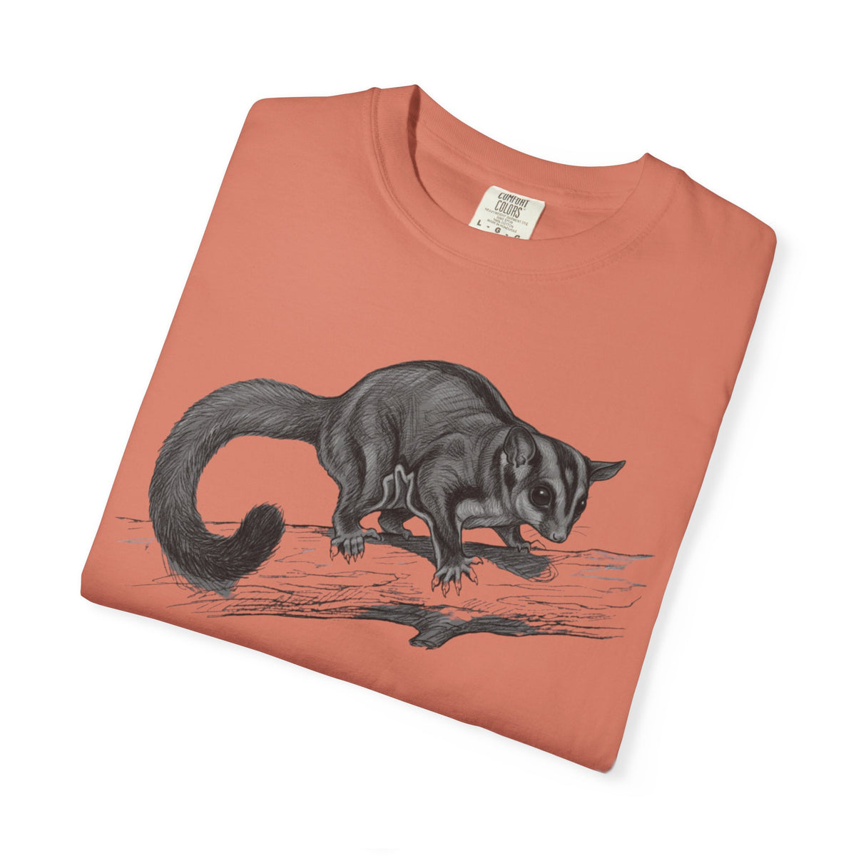 "Pencil Sketch Art Sugar Glider" Unisex Garment-Dyed Tee