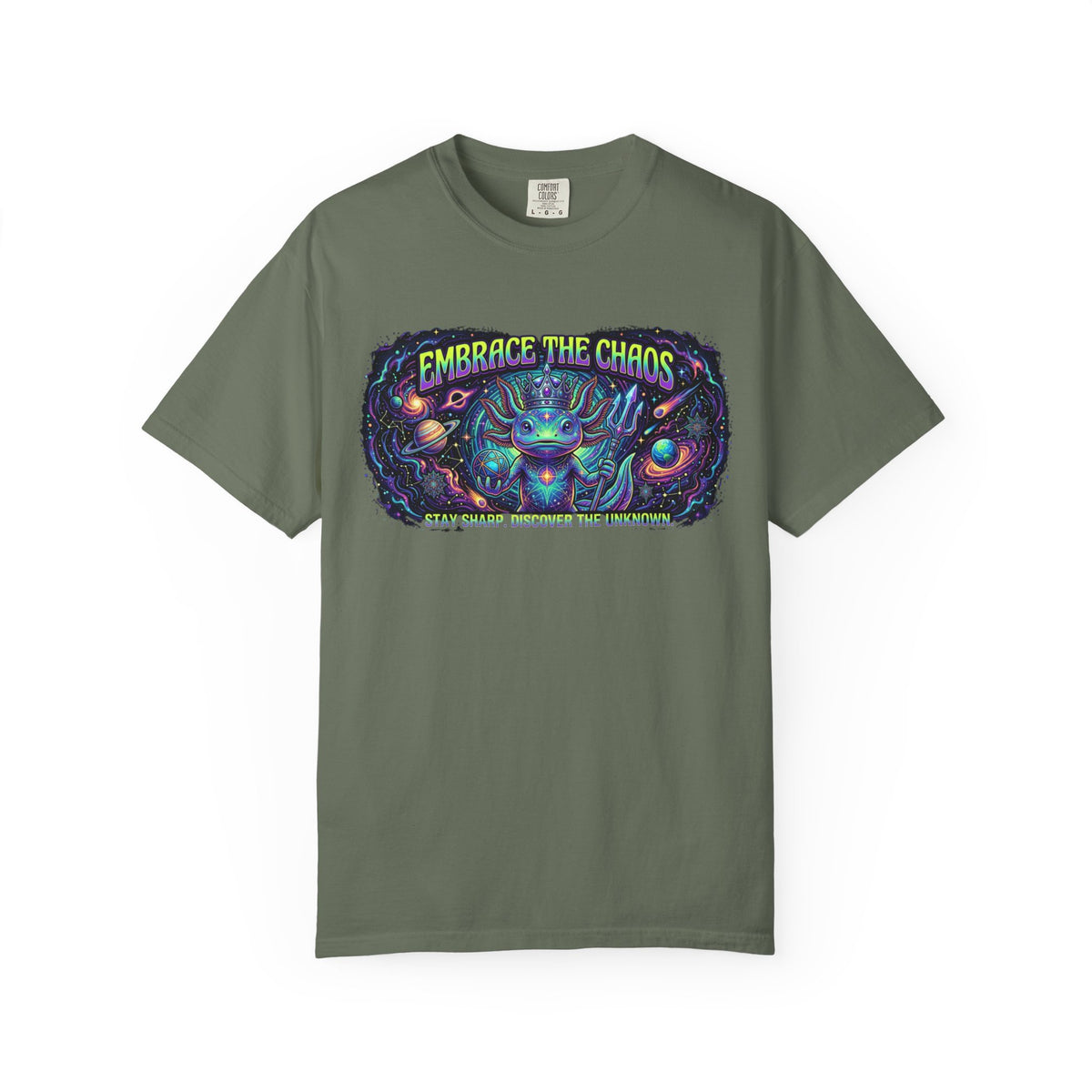 Color: Moss | Embrace the Chaos Unisex Garment-Dyed Tee