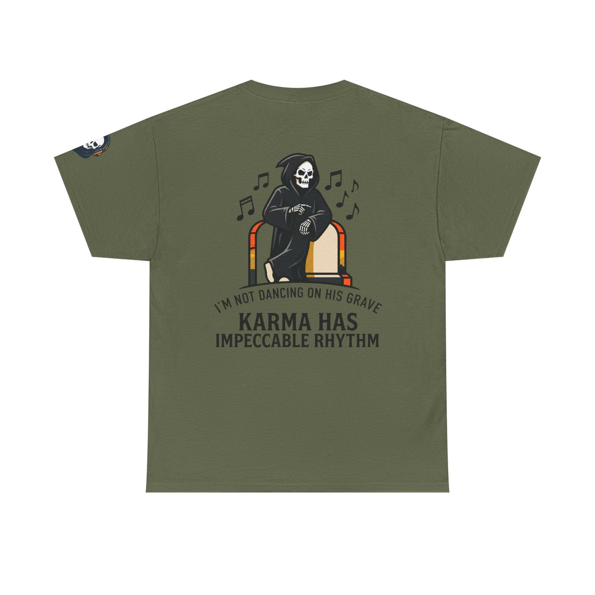 Color: Military Green | Dancing On Grave Premium Graphic Tee