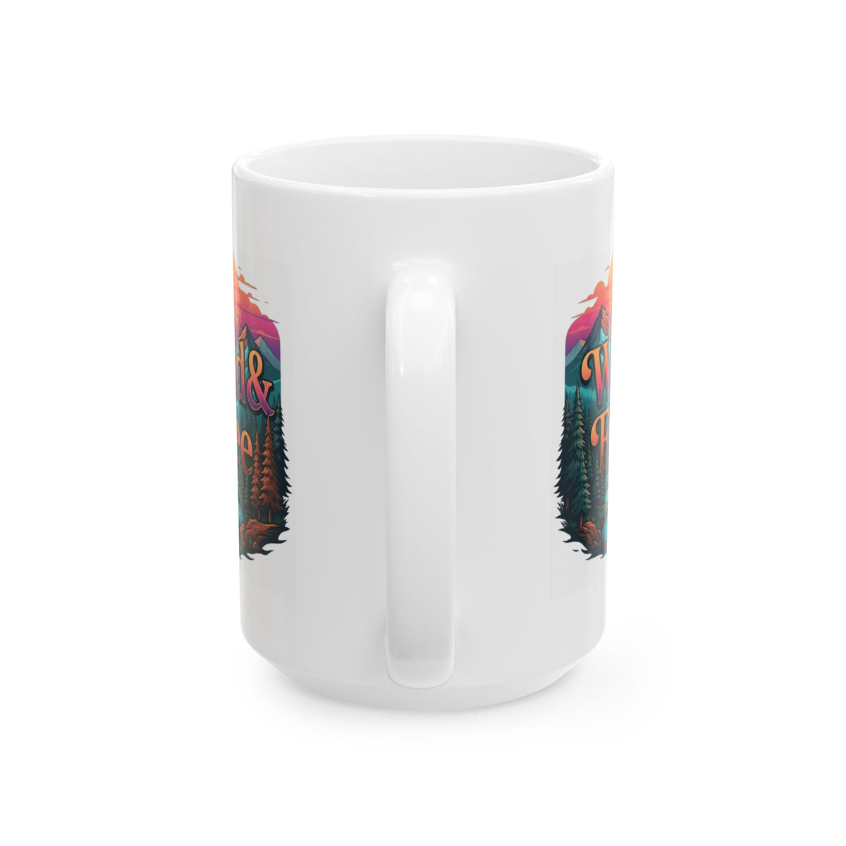 "Wild & Free" White Ceramic Mug
