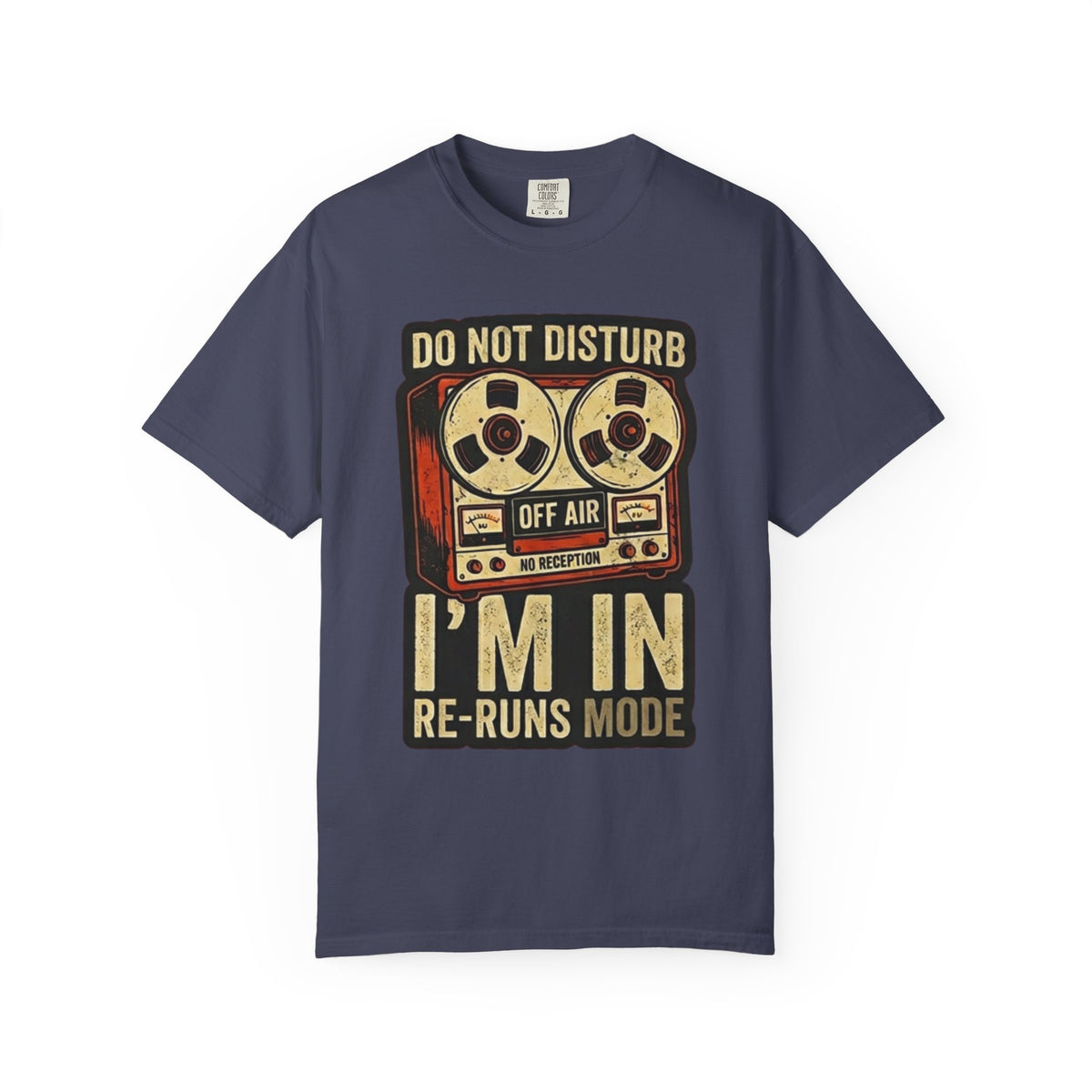 Color: Denim | Reruns Mode Unisex Garment-Dyed Tee