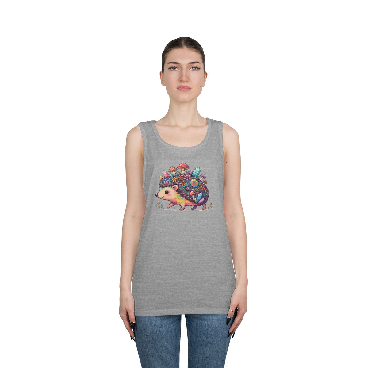 Color: Sport Grey | Hippy Hedgehog Tank Top