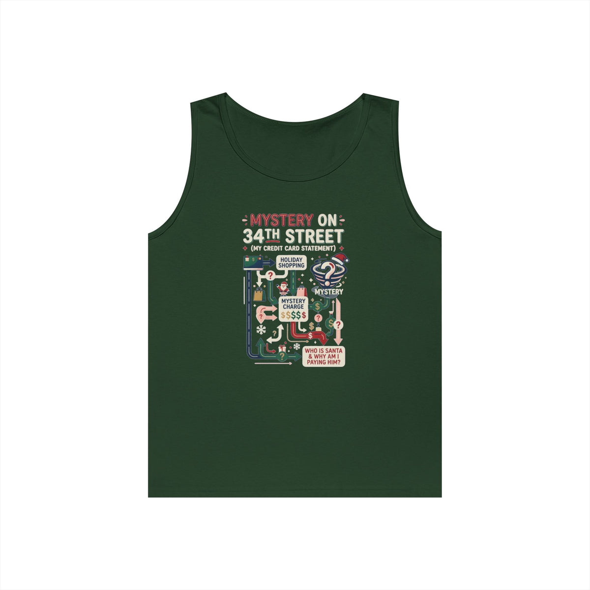 Color: Forest Green | Mystery On 34th Street Tank Top