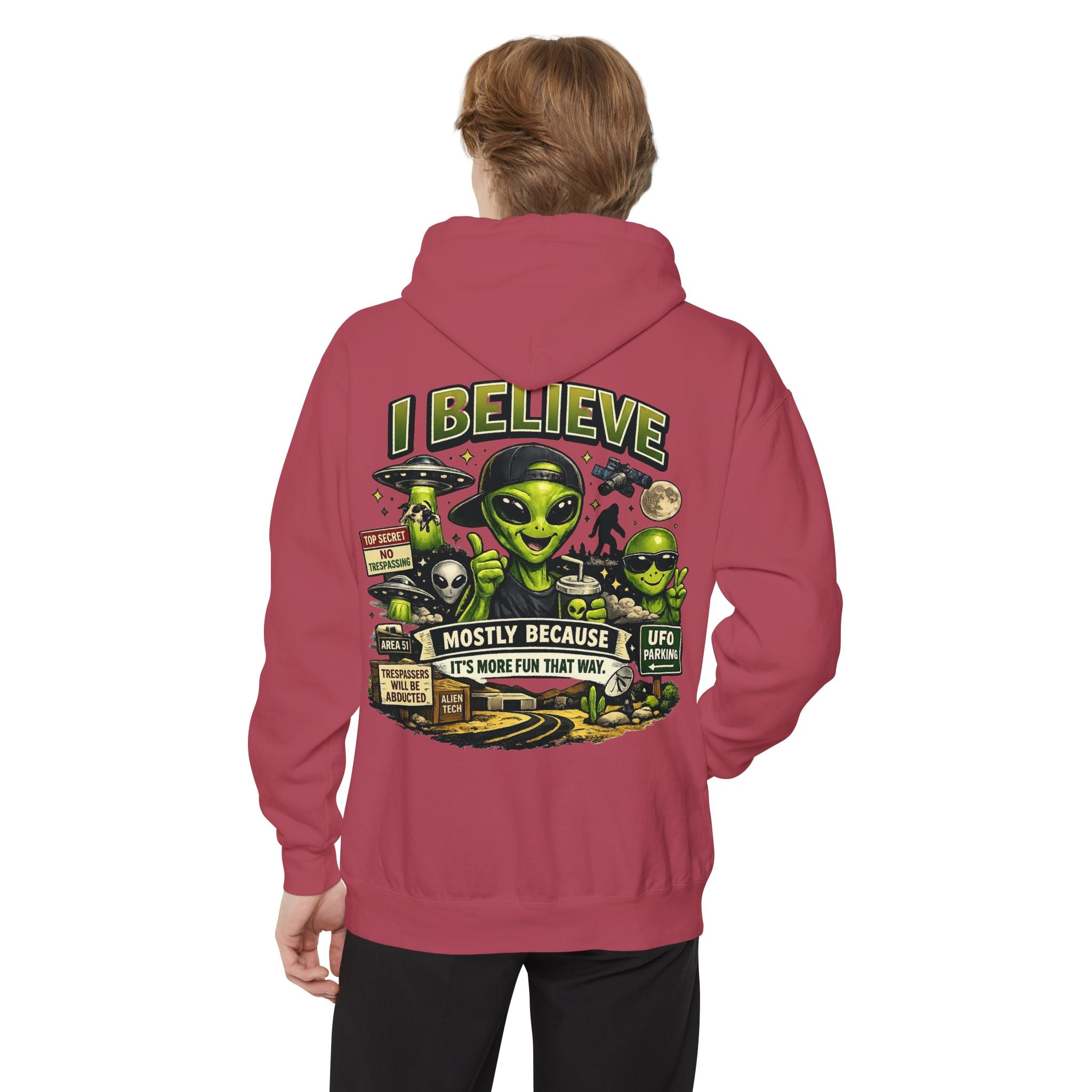"I Believe" Garment-Dyed Hoodie