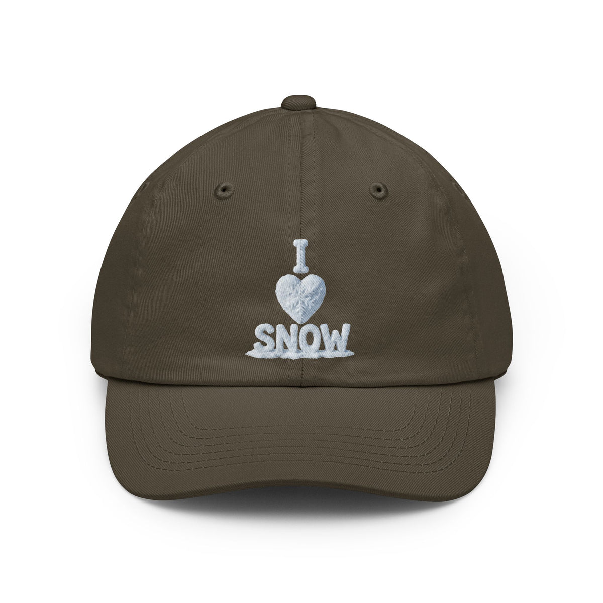 Color: Olive | I Love Snow Dad Hat