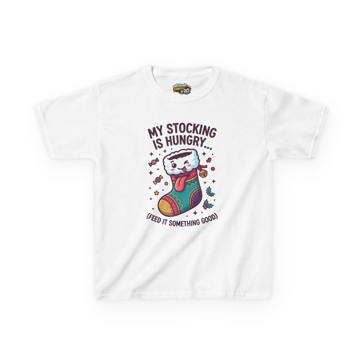 "My Stocking Is Hungry" Kids Tee