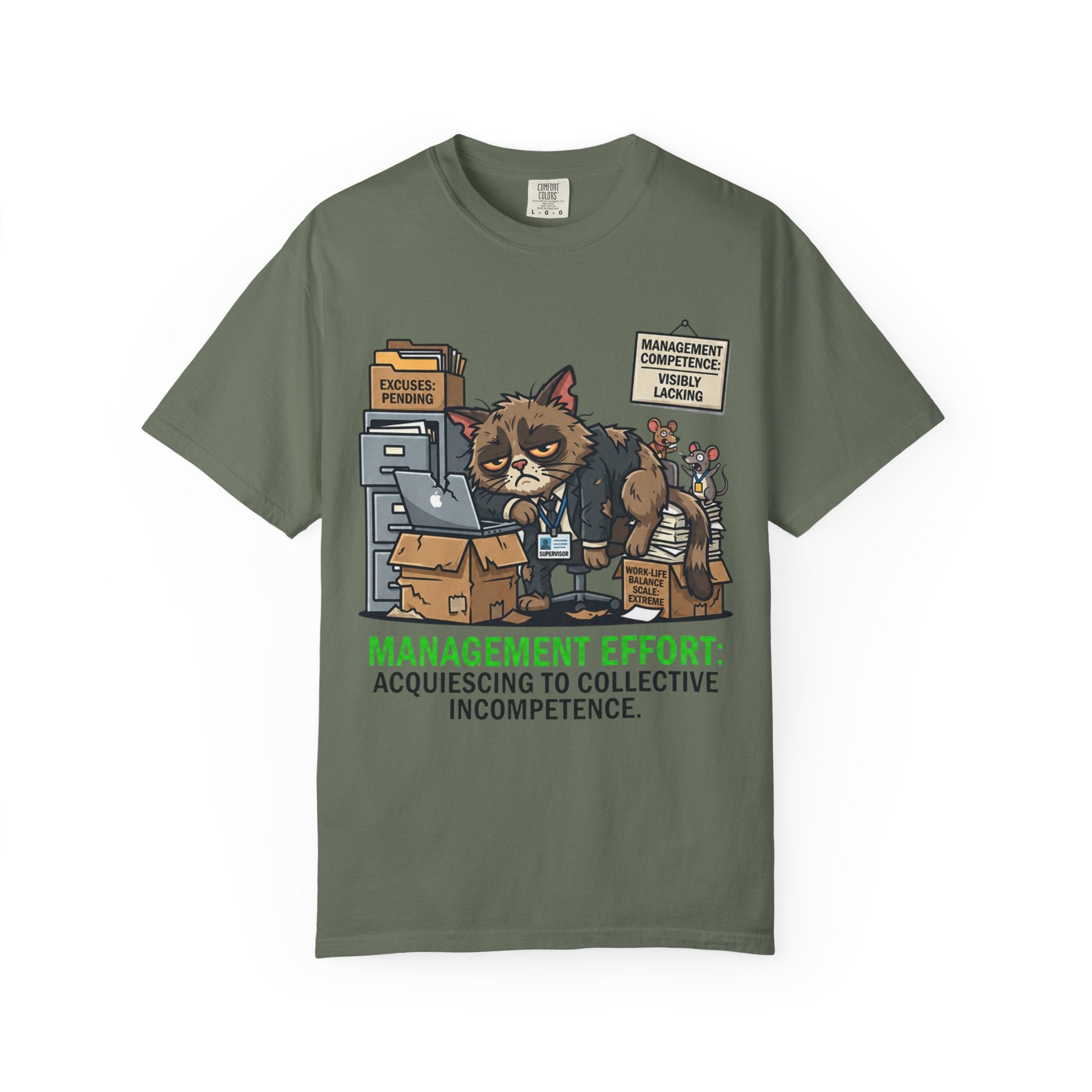 "Acquiescing to Collective Incompetence" Unisex Garment-Dyed Tee
