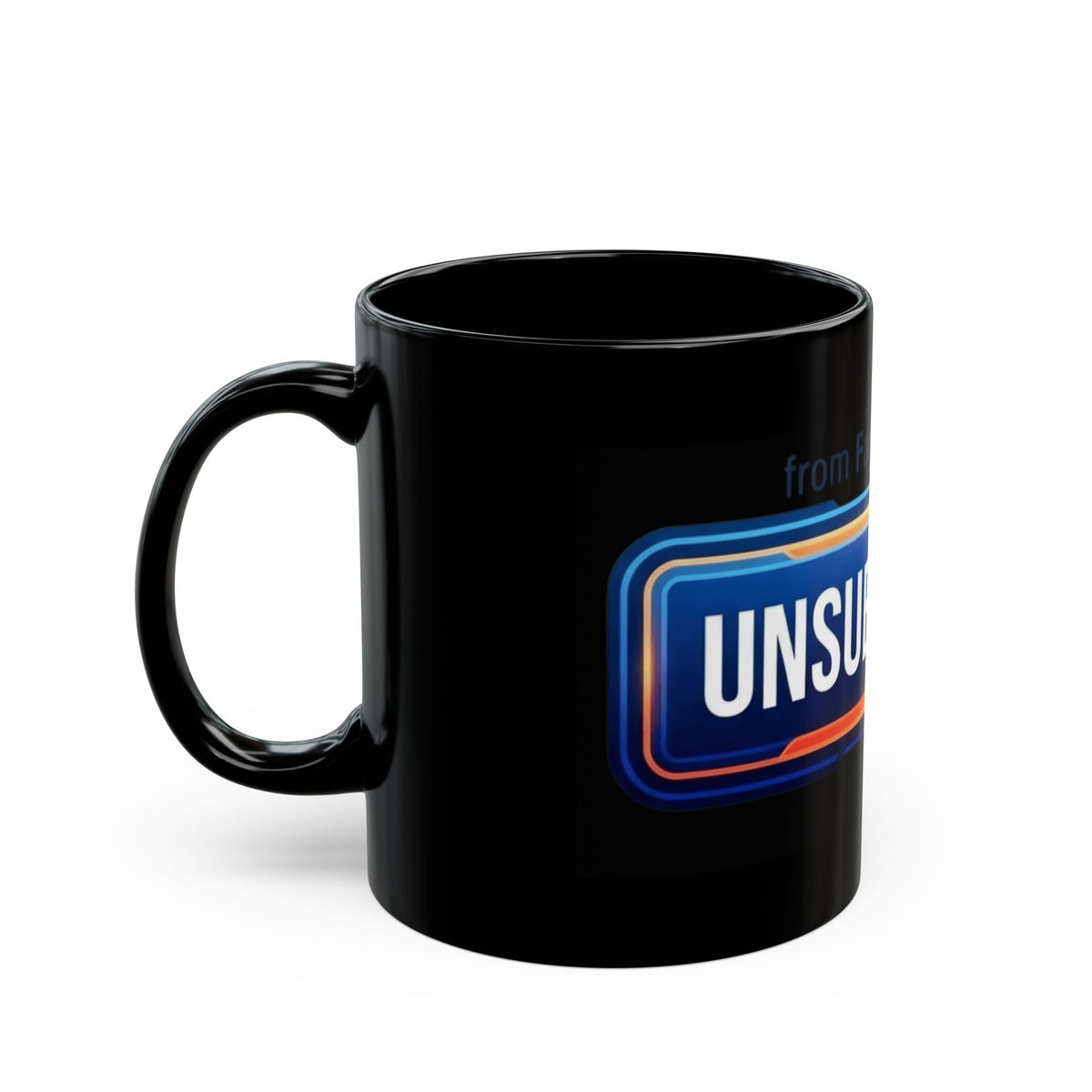 "Unsubscribe From Family Politics" Black Ceramic Mug