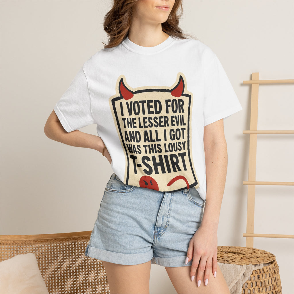 "Lesser Evil" Unisex Garment-Dyed T-shirt