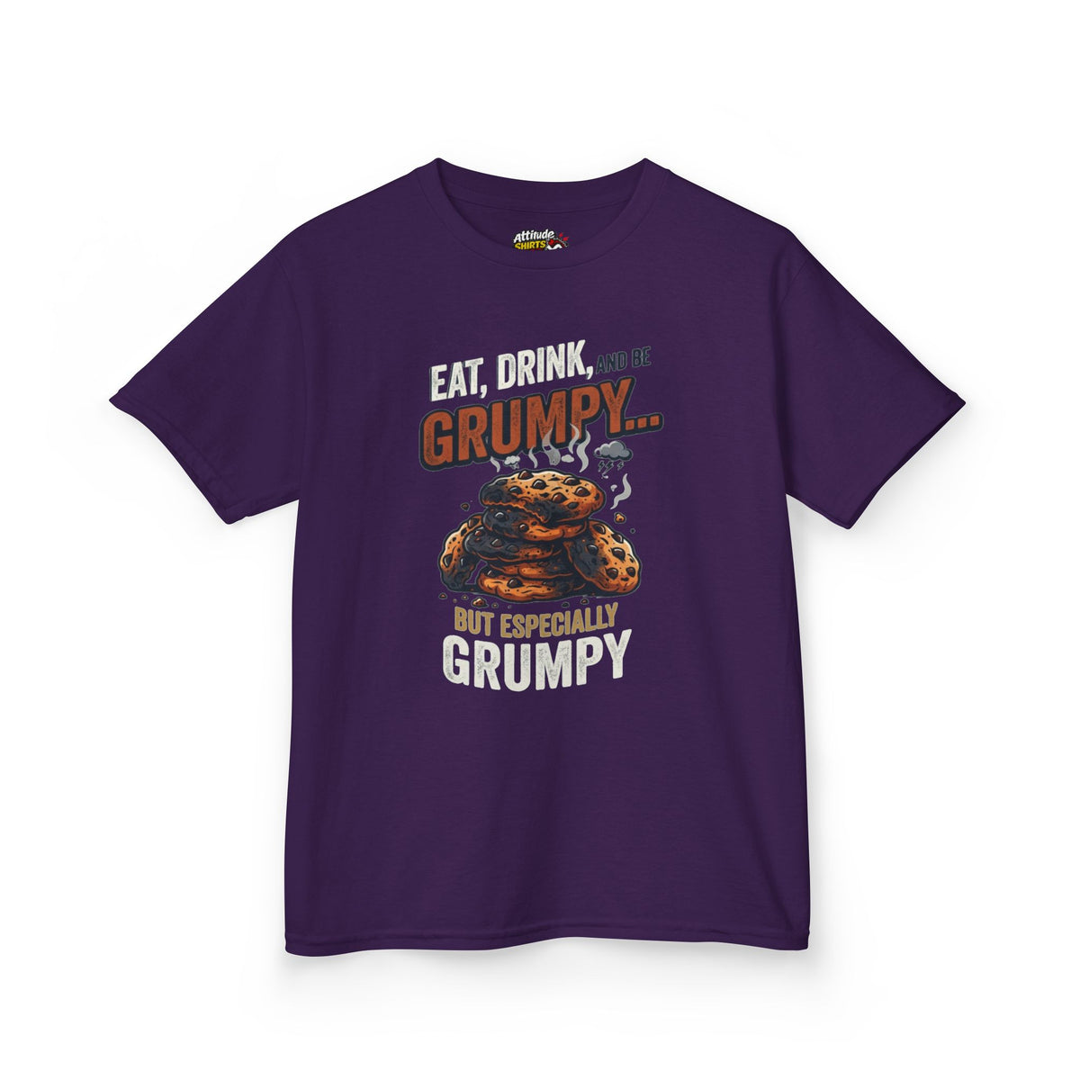 Color: Purple | Eat Drink And Be Grumpy Kids Tee
