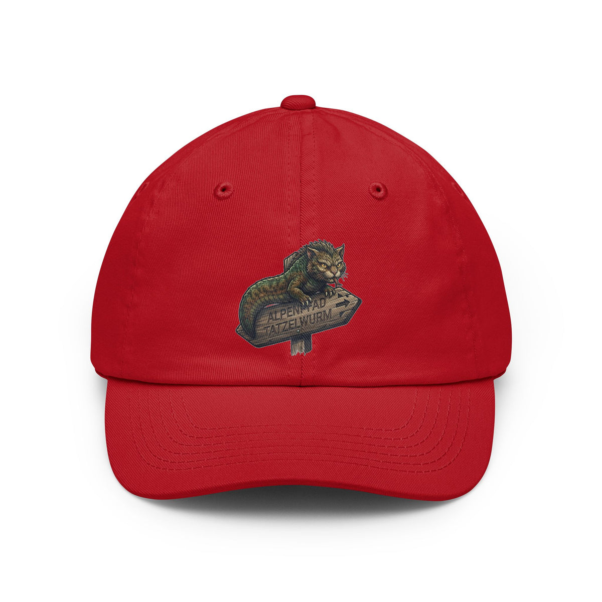 Color: Red | Tatzelwurm (Alpine Europe) Dad Hat