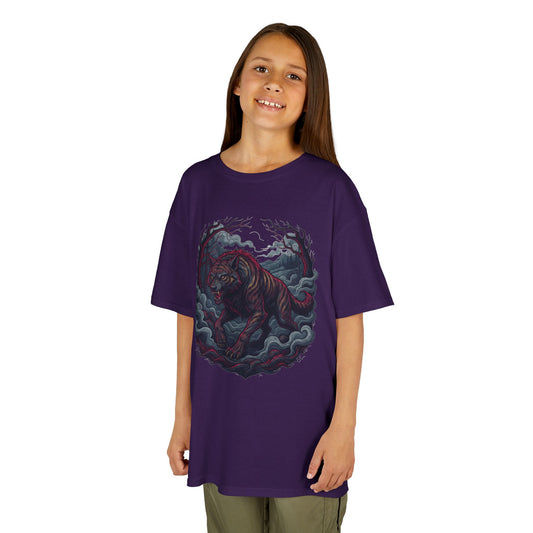 Color: Purple | The Beast of Gévaudan (France) Kids Tee