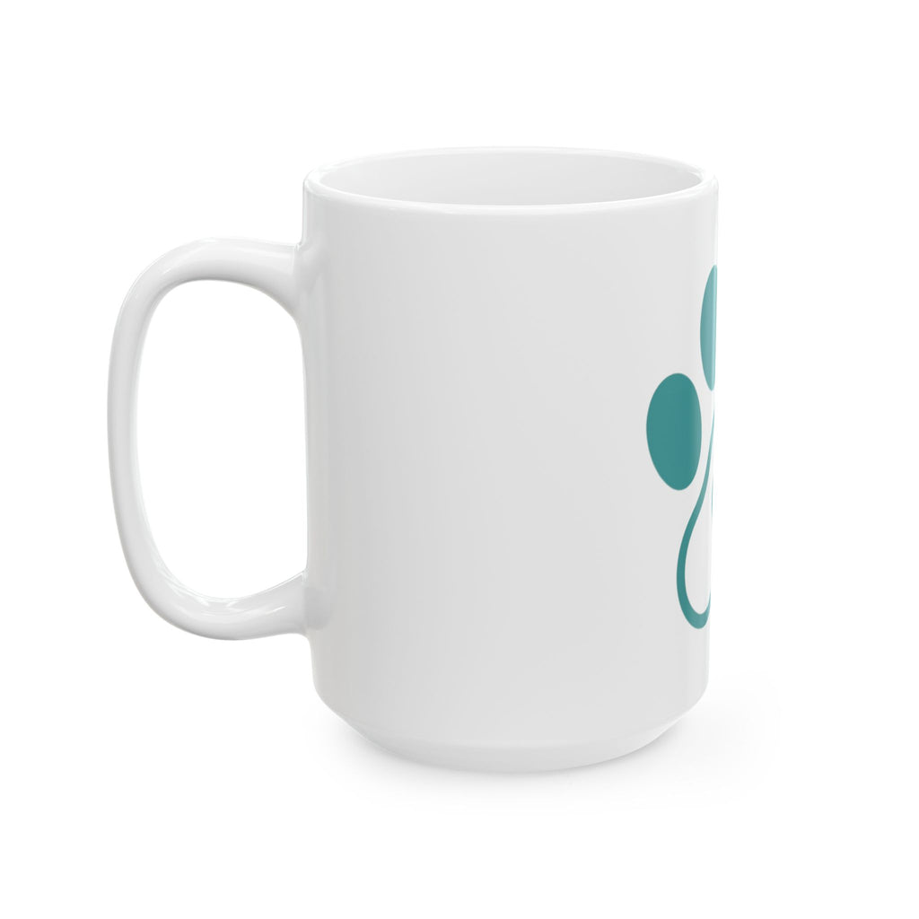 "Dog Mom" White Ceramic Mug — Graphic