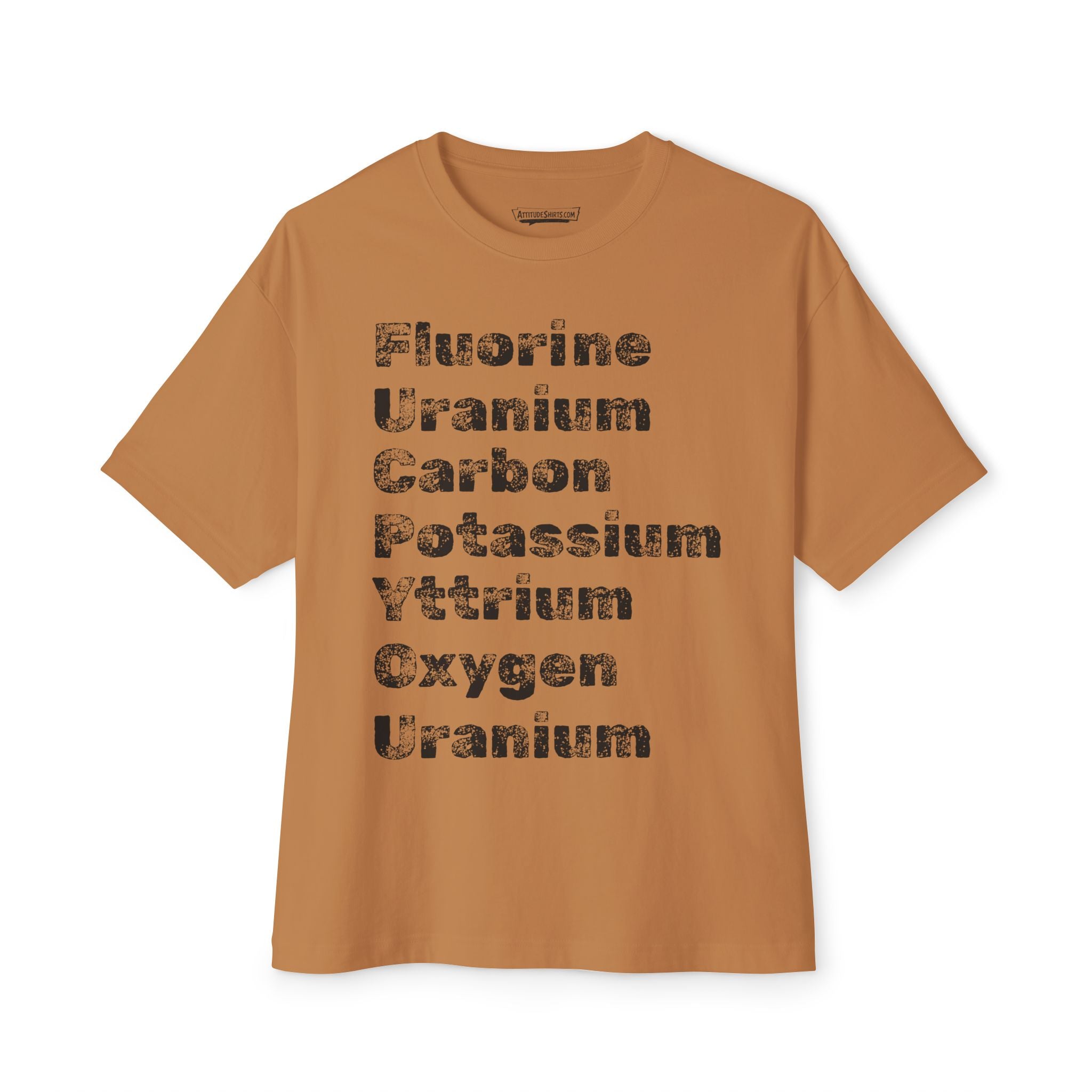 The "Periodic Salt" Tee | Fluorine Uranium Carbon Potassium Yttrium Oxygen