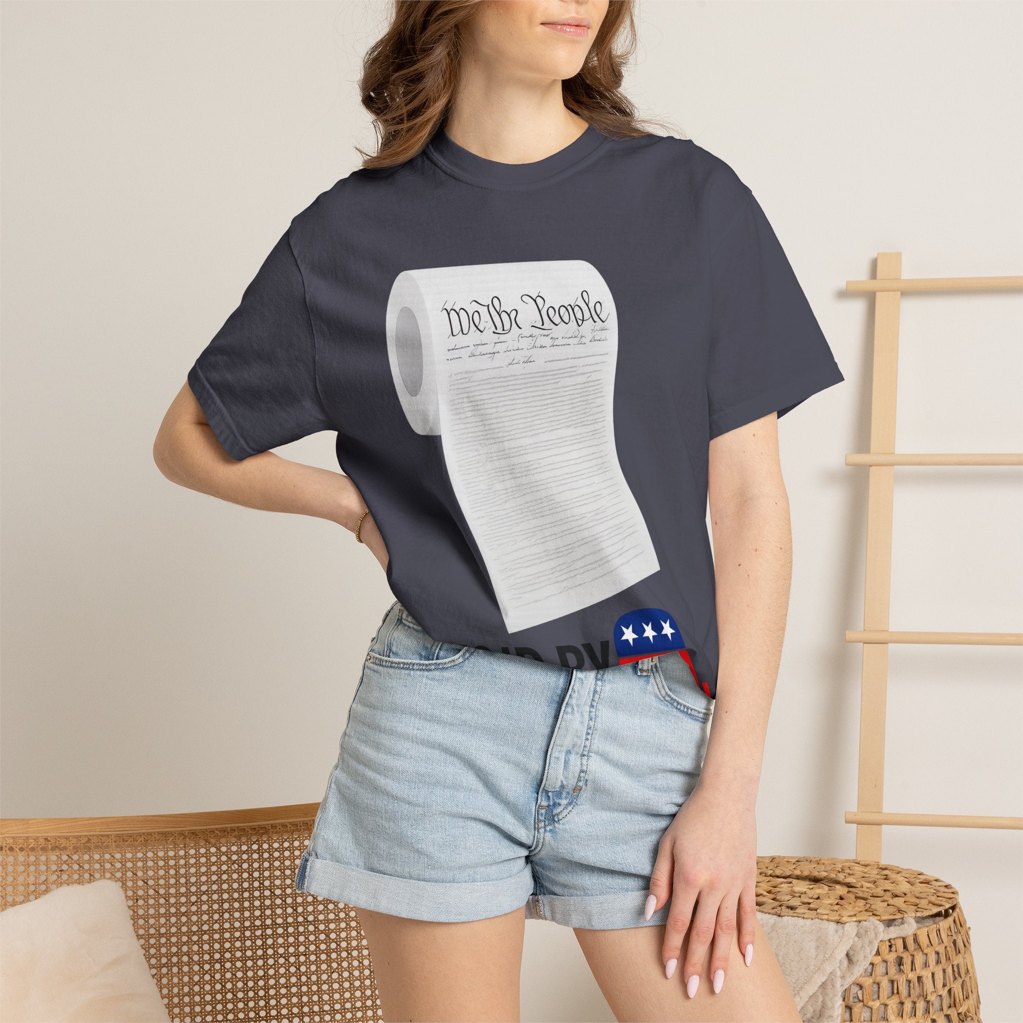 "Constitution Toilet Paper" Unisex Garment-Dyed T-shirt