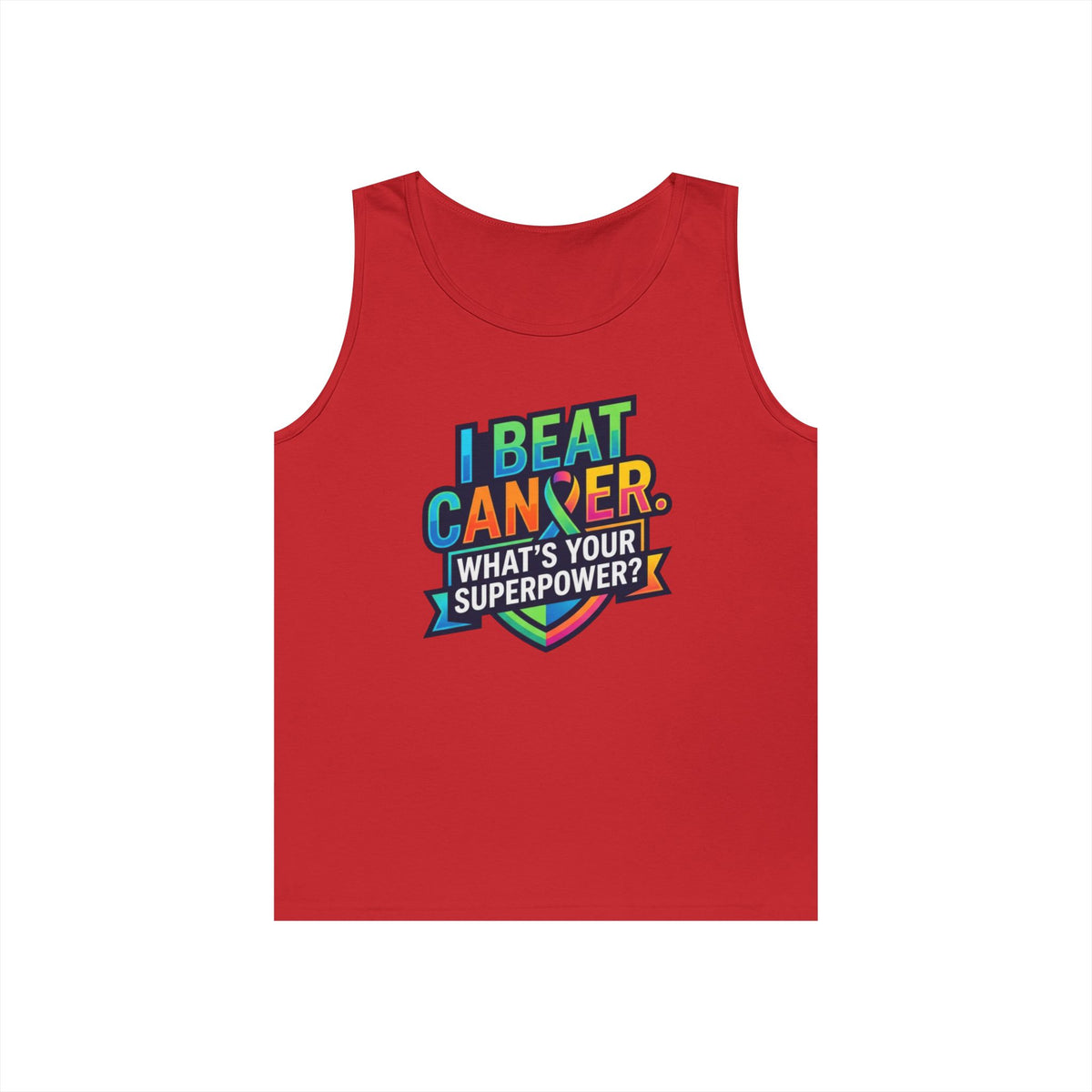 Color: Red | I Beat Cancer - What is Your Superpower Tank Top