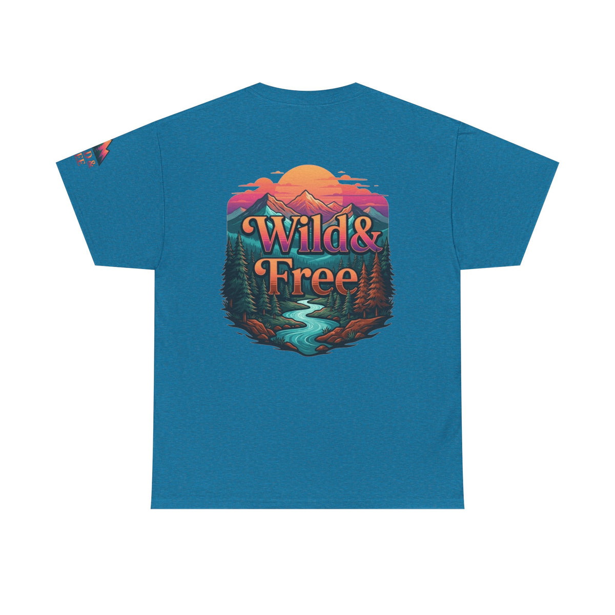 Color: Antique Sapphire | Wild & Free Premium Graphic Tee