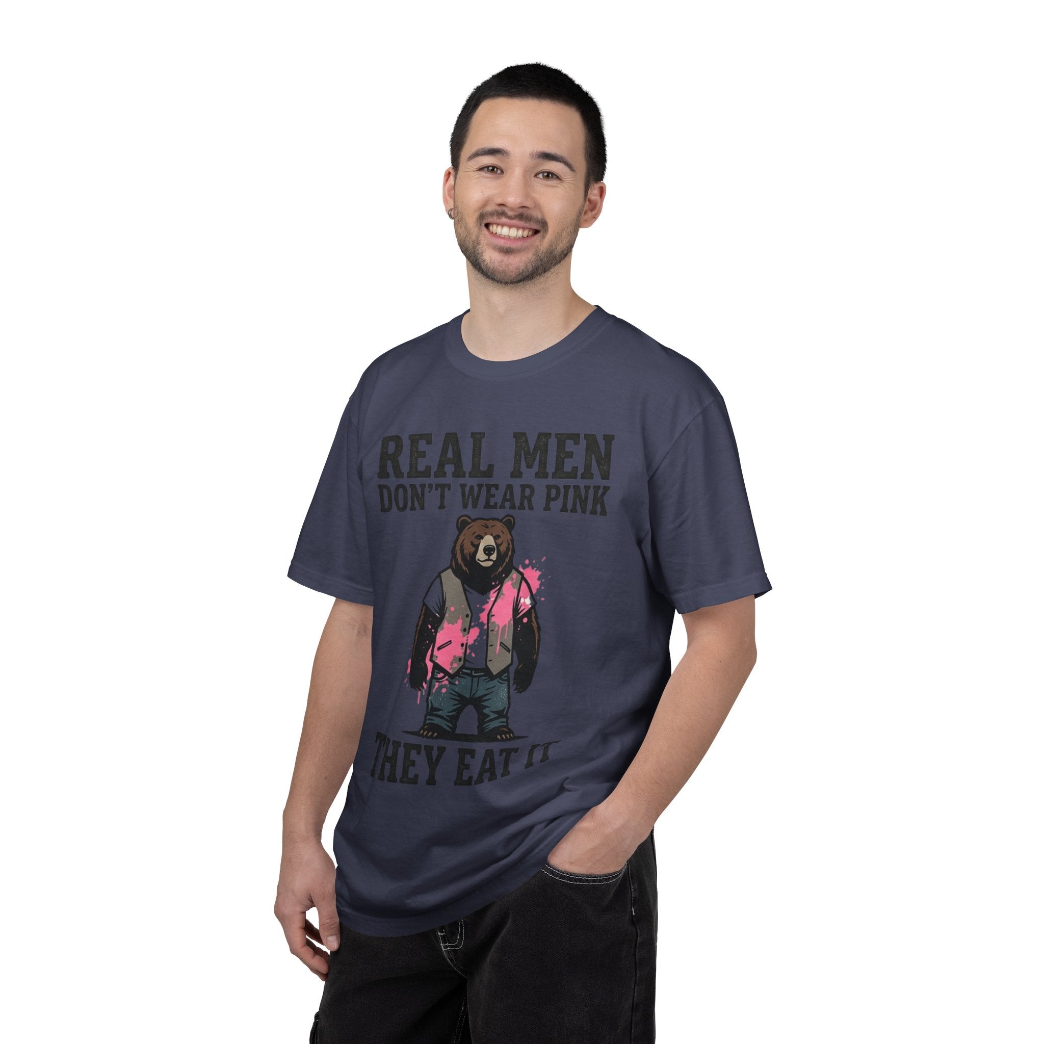 "Real Men Eat Pink" Unisex Garment-Dyed Tee