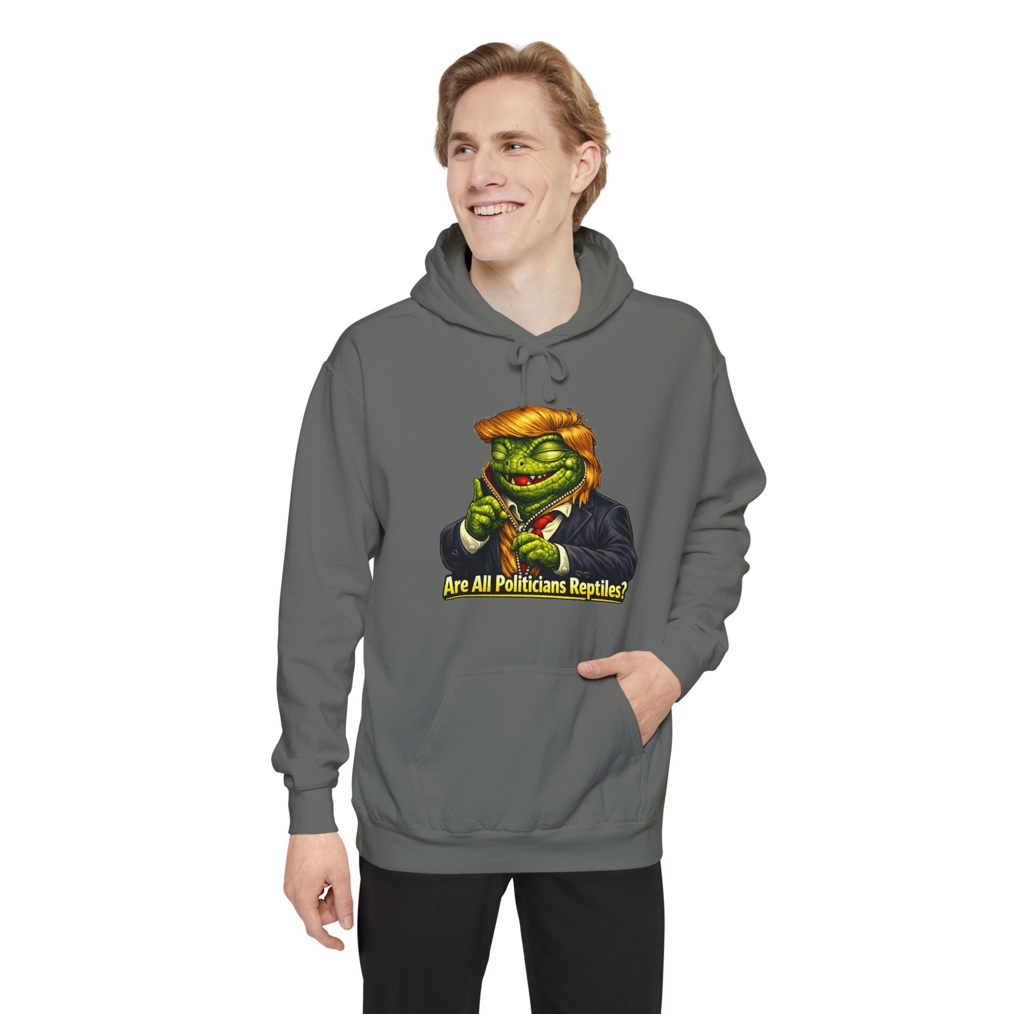Reptilian Congress Committee | Garment-Dyed Hoodie — AttitudeShirts