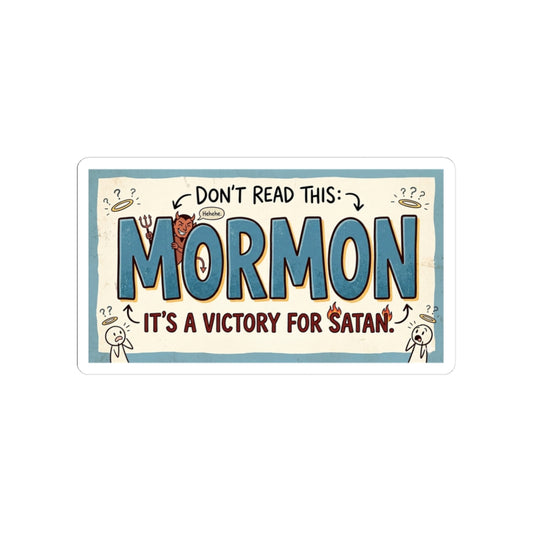 Devil's Dictionary: Mormon Edition | Kiss-Cut Sticker — AttitudeShirts
