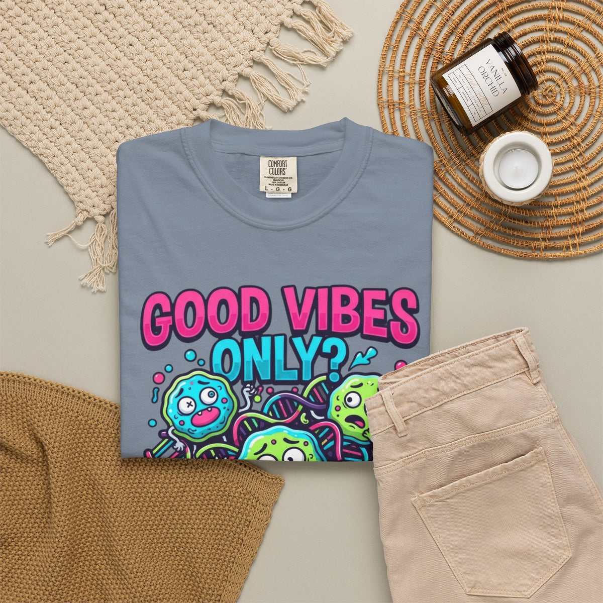 Good Vibes Only Unisex Garment-Dyed Tee