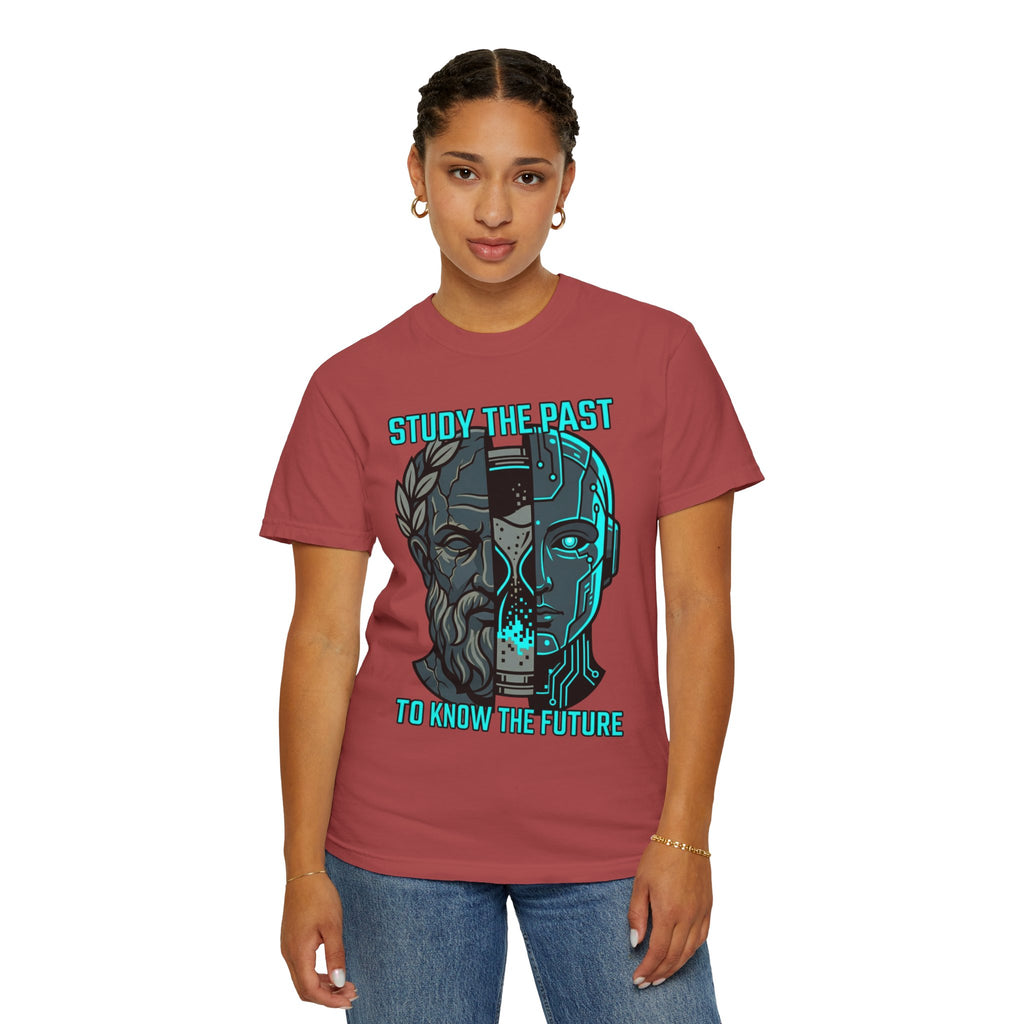"Study the Past Know the Future" Unisex Garment-Dyed Tee