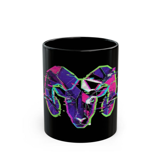 "Aries" Black Ceramic Mug — Graphic