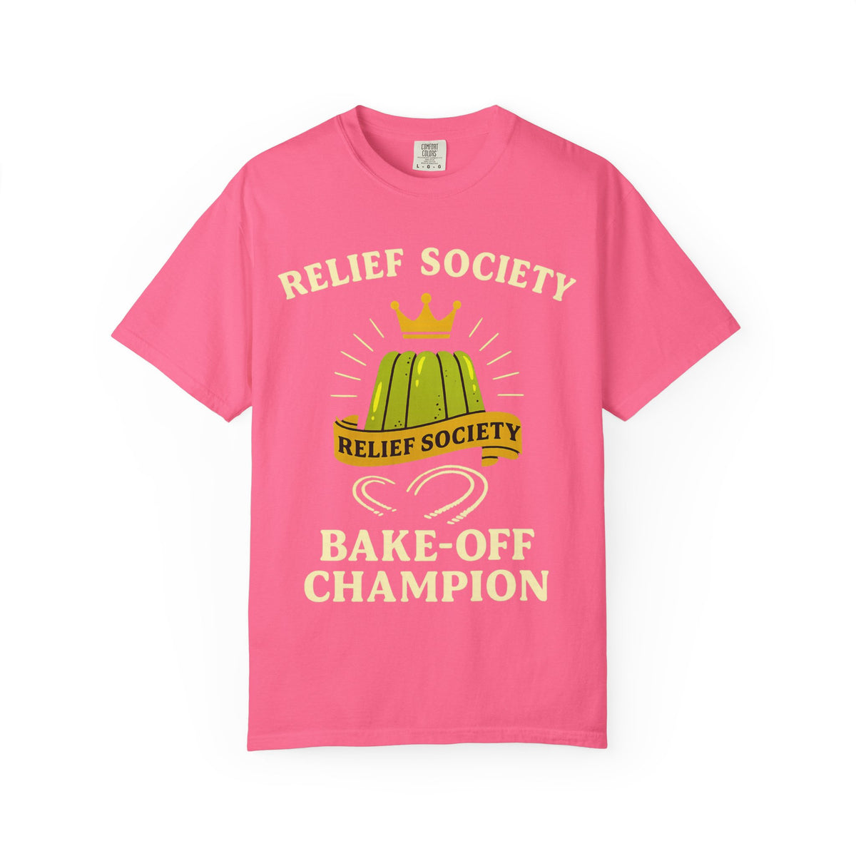 Color: Crunchberry | Relief Society Bake-Off Champion Unisex Garment-Dyed T-shirt