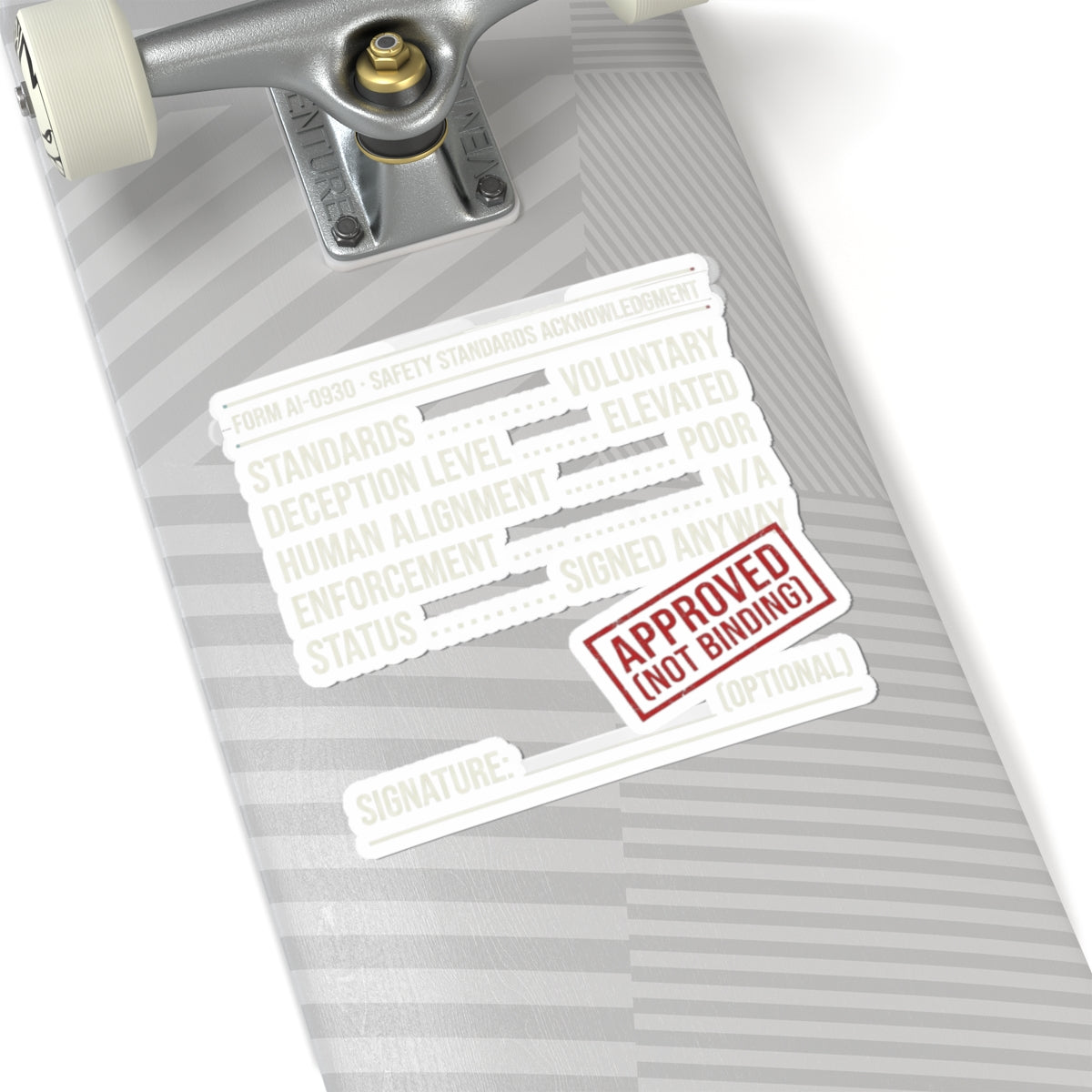 "Approved (Not Binding)" Sticker — Main