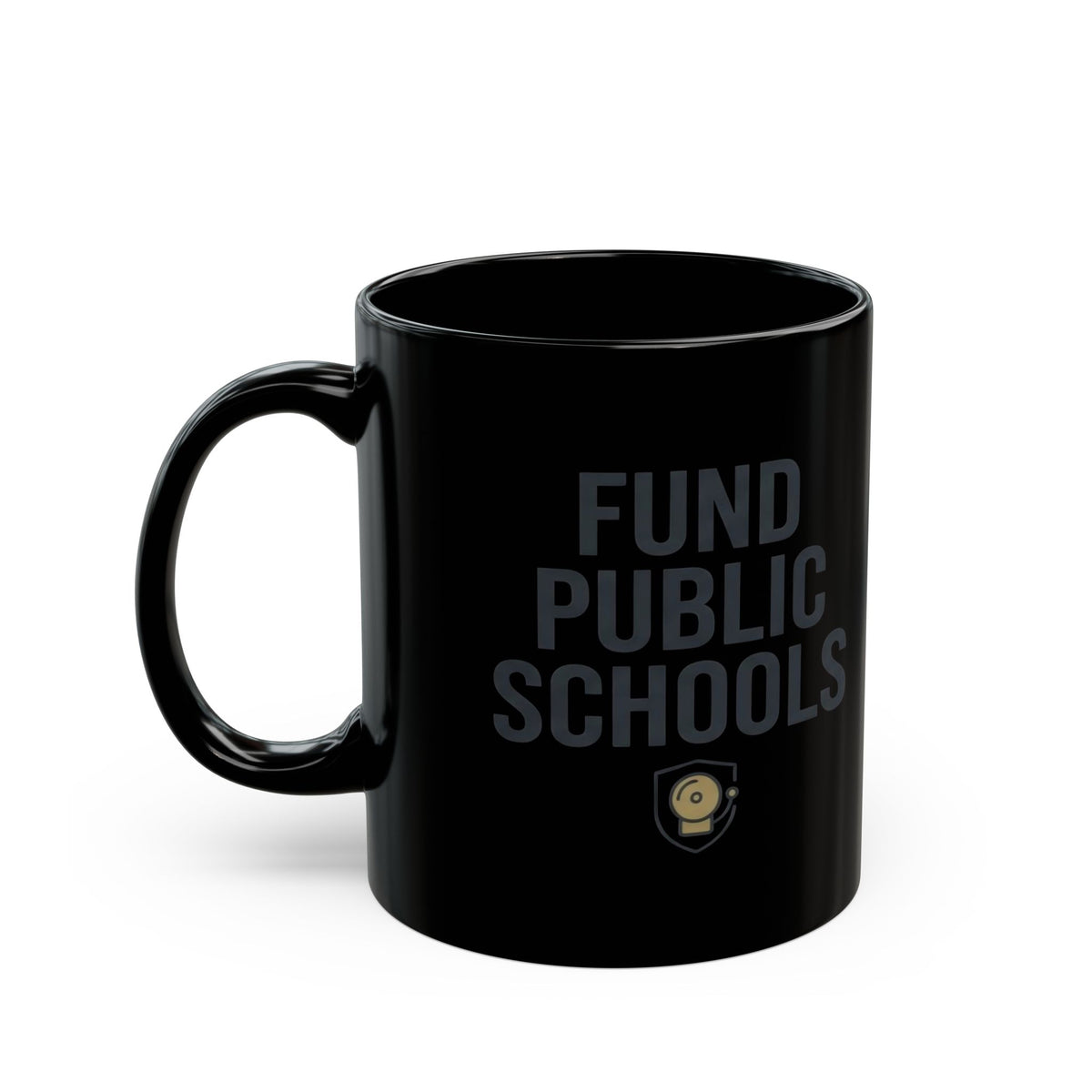 "Protest Series - Fund Public Schools" Black Ceramic Mug — Graphic