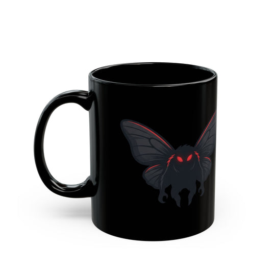 "Mothman (West Virginia, USA)" Black Ceramic Mug — Graphic