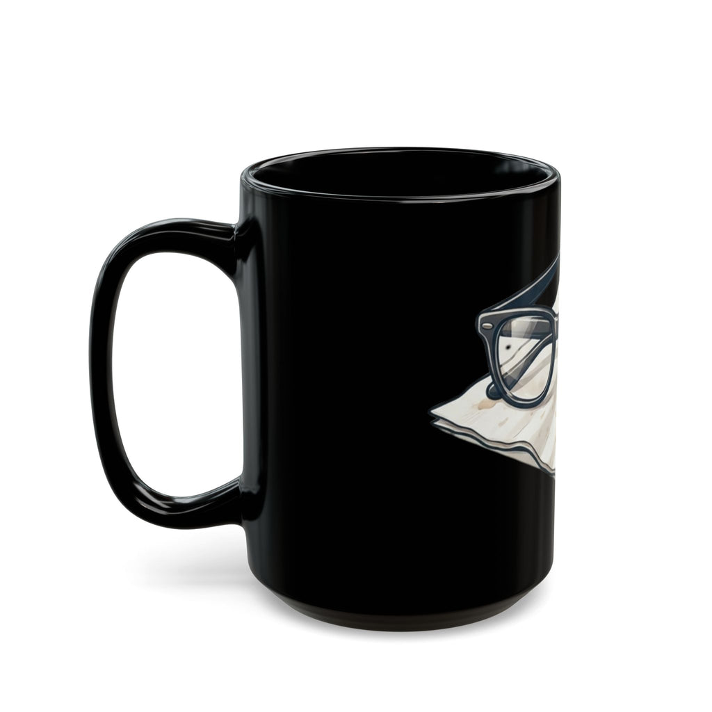 "Alibi Amber Ales" Black Ceramic Mug — Graphic