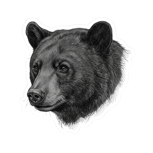 "Pencil Sketch Art Black Bear" Sticker