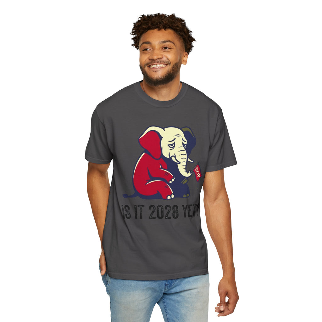 "Is It 2028 Yet" Unisex Garment-Dyed Tee