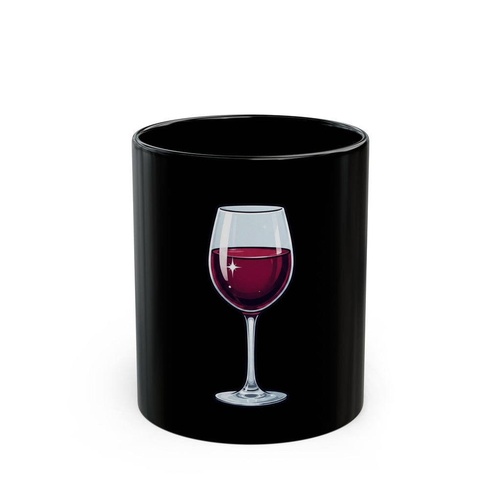 "Wine Expert" Black Ceramic Mug — Graphic
