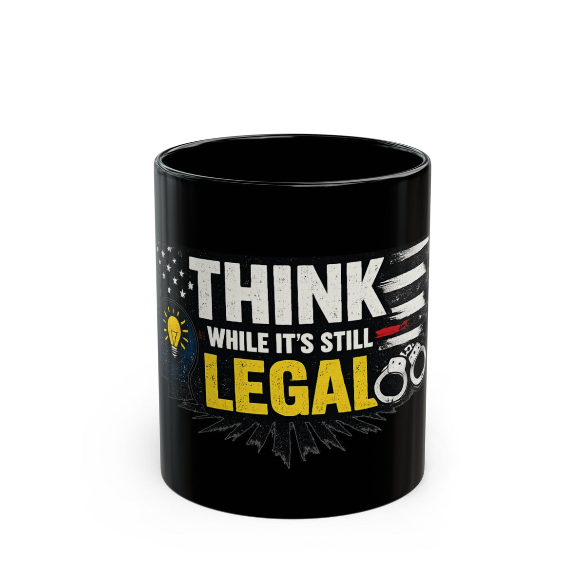 "Think" Black Ceramic Mug
