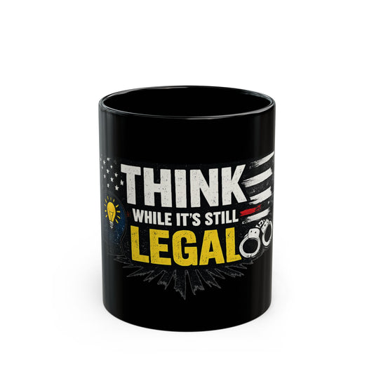 "Think" Black Ceramic Mug